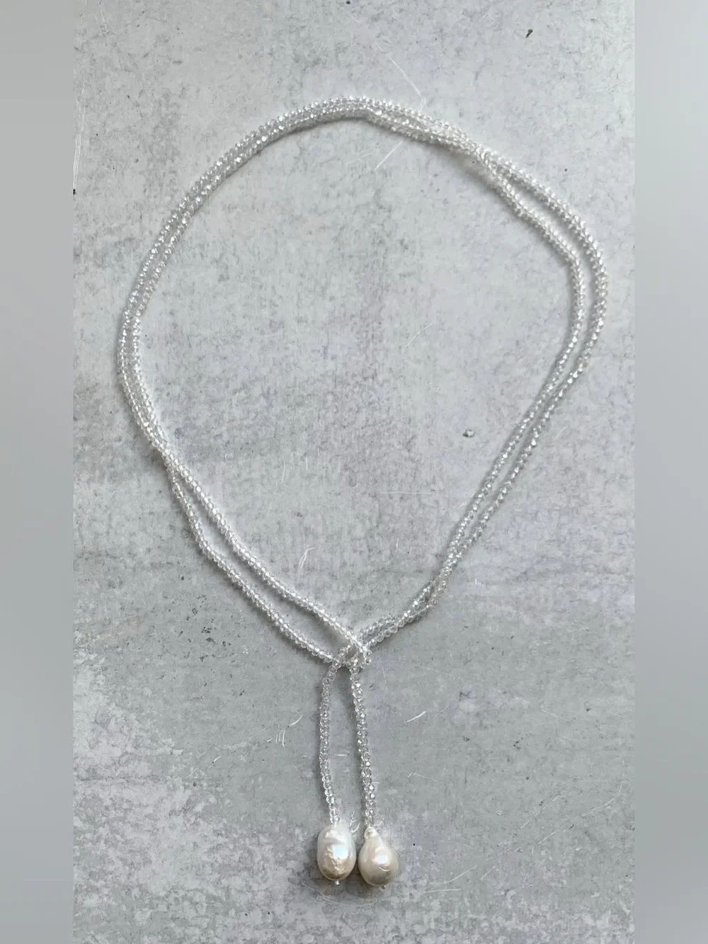 Pearl wrap necklace #2695